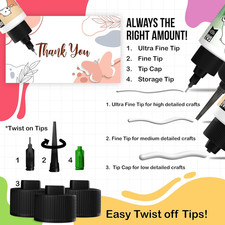 Precision Craft Glue - The Mini - 2fl oz with Tip Kit - Acid Free Archival - ...
