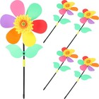 5Pcs Outdoor Decorative Rotating Windmill Creative Kids Pinwheel Random Color