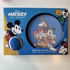 Disney Mickey Toss and Catch Game, Grip Paddles, Kids Outdoor Sports