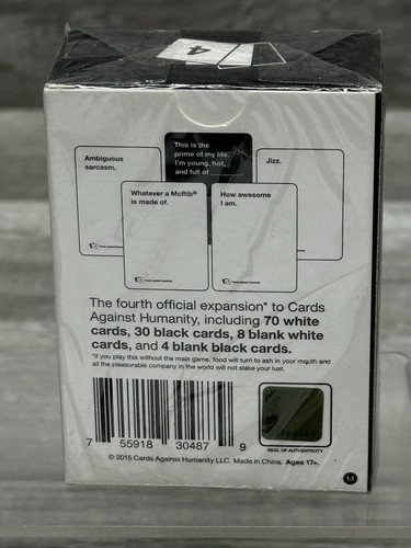 NEU Cards Against Humanity Forth Expansion Pack SEALED - Bild 2 von 2