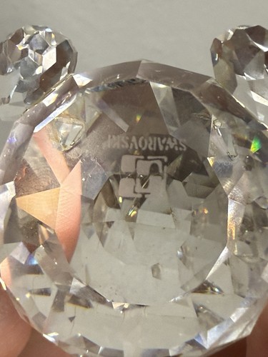 Swarovski Teddy Bear Crystal Figurine Large With Small Baby Bear - Picture 6 of 6