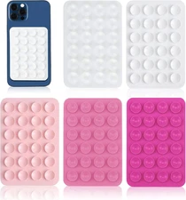 5PCS Strong Grip Phone Suction Mount - Sticky Silicone Holder for Hands-Free Vid