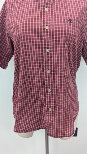 Timberland Red Checked Short Sleeve Shirt L/G - Picture 3 of 6