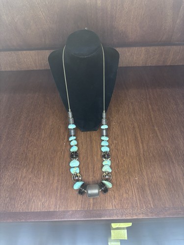 Stephen Dweck 36” Turquoise Necklace - Picture 2 of 5