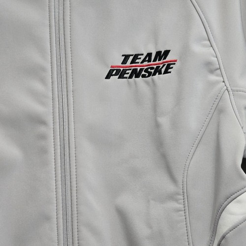 Holloway Team Penske Racing Gray White Full Zip Softshell Jacket Size Small - Picture 2 of 10