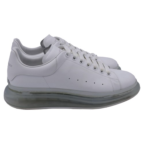 Alexander Mcqueen Oversized Clear Sole Sneakers In Leather Men White Size 45