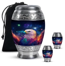 Eagle Urn 10Inch + 3Inch Set Of 2 for Ashes Memorial Gift for Men & Women