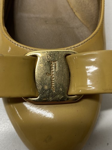 Salvatore Ferragamo Women Brown Leather Heels Size 4.5 - Picture 10 of 12