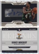 2018-19 Panini Dominion Main Exhibit Legends Gold /10 Sidney Moncrief Auto HOF