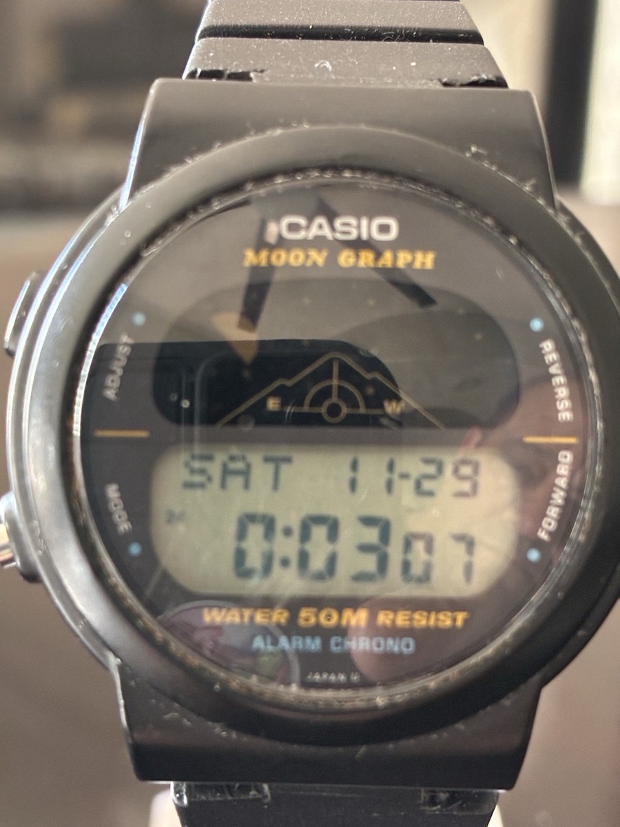 Casio Moon Graph Black Men's Watch - GMW-15 for sale online | eBay