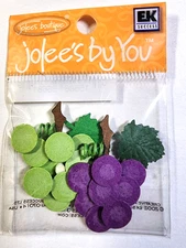 Grapes Green & Purple Fruit Jolee's By You 3D Embellishment