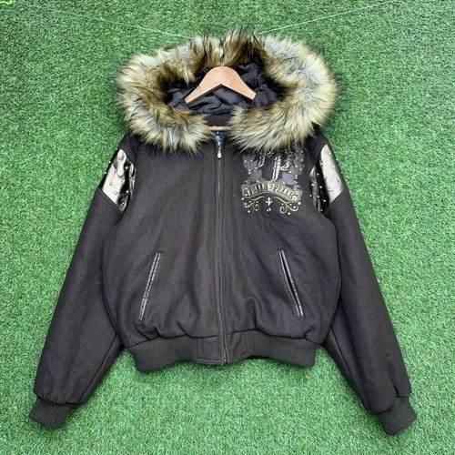 Chaqueta Pelle Pelle para mujer mediana cremallera completa con capucha de piel lana Y2K edición Legacy - Imagen 2 de 16