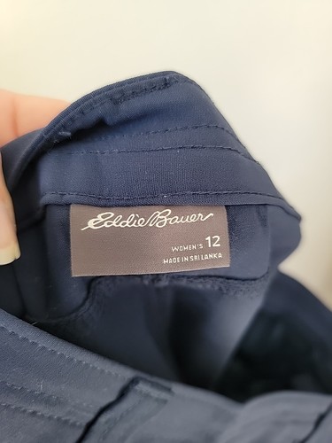 Eddie Bauer Rainier Crop Pants Womens 12 Blue Navy Hiking Athletic - Picture 14 of 15