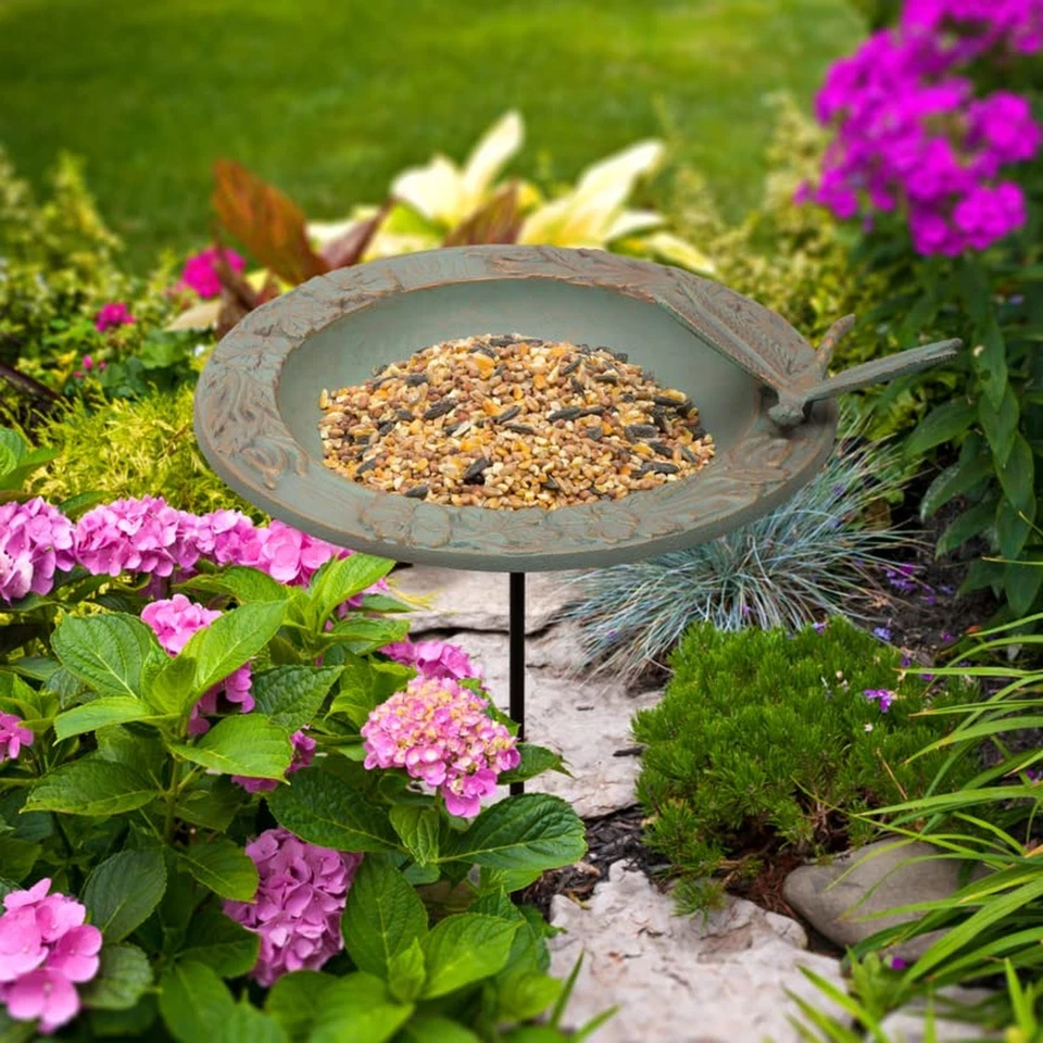 Whitehall Products 30059 Dragonfly Garden Bird Feeder, Copper Verdi - Image 3 of 3