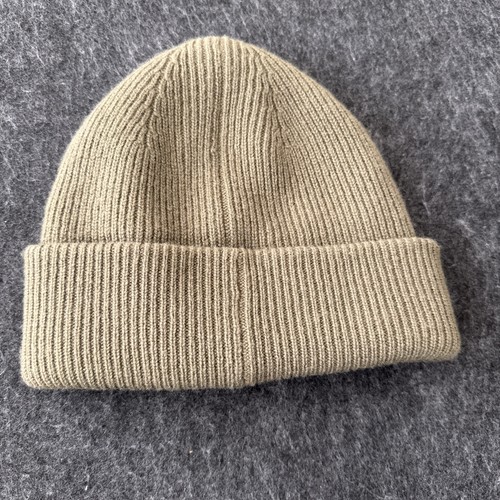 Allsaints Bailey Beanie Men Sz OSFA Olive Green 100% Wool Soft Premium Toque Hat - Picture 6 of 7