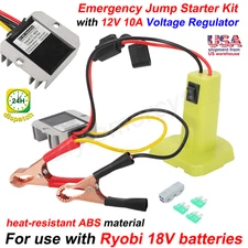 For Ryobi 18V Battery Emergency JUMP STARTER Kit w/ Step Down Voltage Regulator