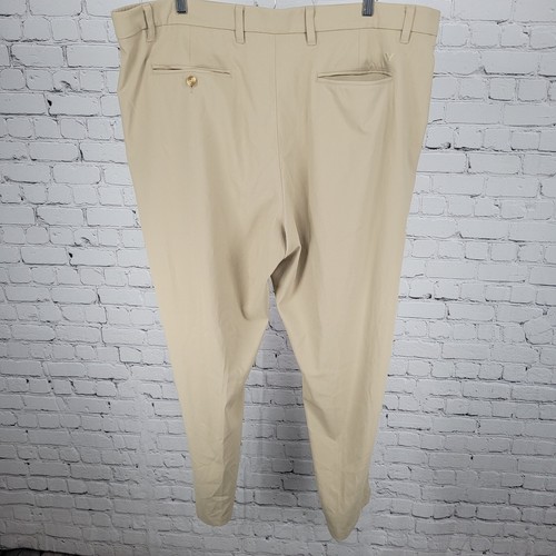 Callaway Khaki Flat Front Straight Lightweight Stretch Chino Golf Pants (42x30) - Picture 2 of 10