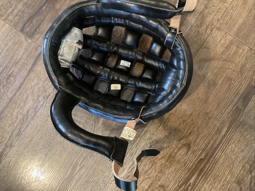 Vintage KUCHARIK USA schwarz Leder Fahrrad Bike Cycling Helm Gardena ca schön - Bild 10 von 12