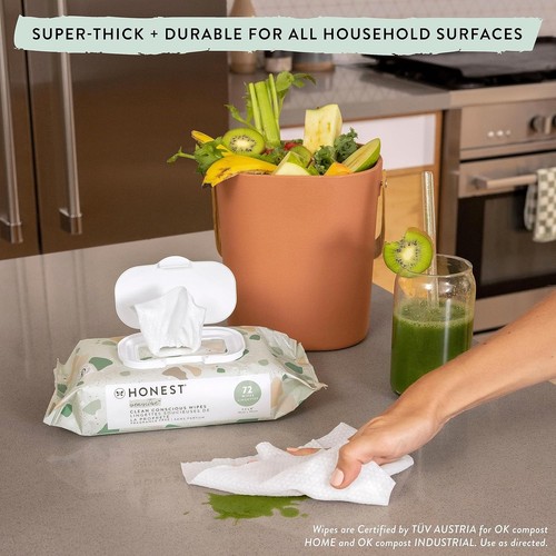 The Honest Company Clean Conscious Unscented Wipes | Over 99% Water, Compostable - Picture 2 of 10