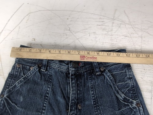 Vtg Y2K Ralph Lauren Polo Jeans Boys Size 10 Denim 90s Distressed Double Knee - Picture 11 of 11
