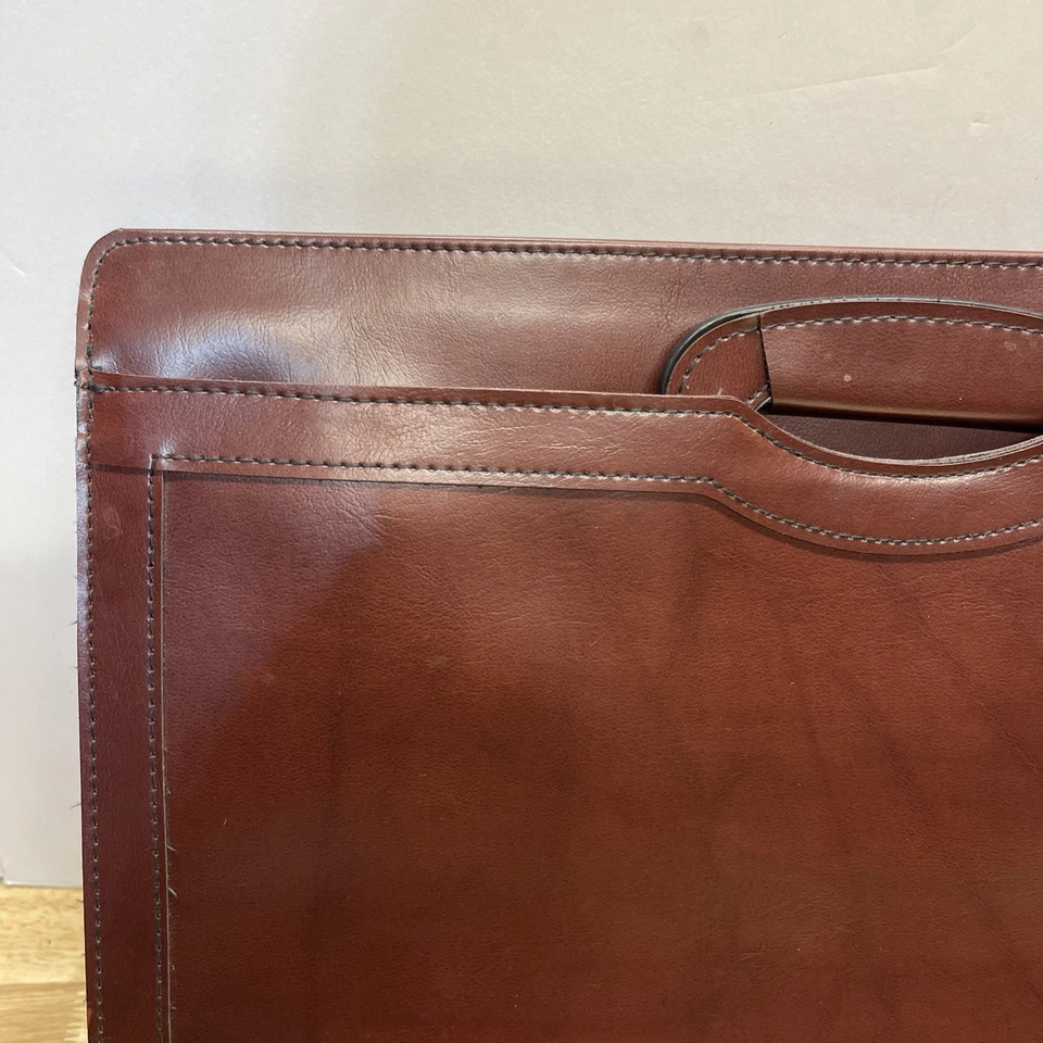 Maletín portafolio vintage Oleg Cassini con asas caídas estuche con cremallera 17x12" Foto 3 de 4