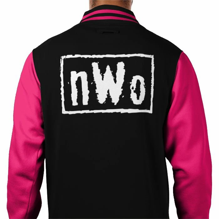 NWO wrestling Varsity Jacket Black & Pink 🇬🇧 Xs To 3XL