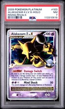 2009 POKEMON PLATINUM RISING RIVALS ALAKAZAM LV. X #103 PSA 7 NM #113310618
