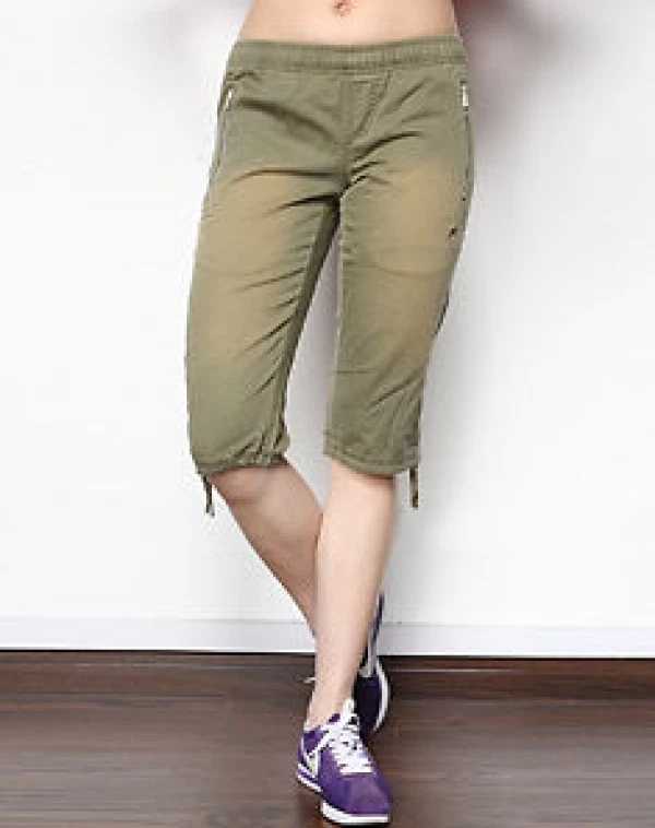NIKE TRAINING SPORTS CASUAL CAPRI PANTS 413989 LADIES WOMEN GREEN M MD CHINA NSW