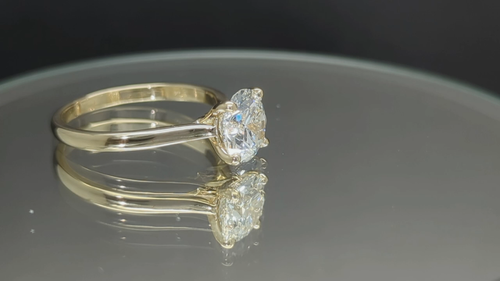 Classic 2Ct 8mm Round Moissanite - 14K Solid Gold Solitaire Engagement Ring - Video 1 of 1