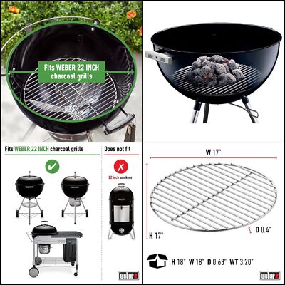 Replacement Charcoal Grate 22-1/2 In. Bar B Kettle & Performer Charcoal Grill US