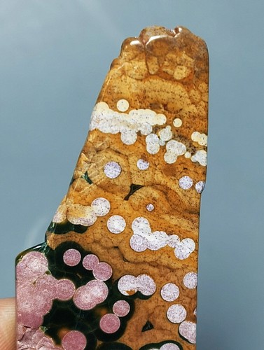 Collection ! Round Eye 8th Vein Ocean Jasper Agate Quartz Druzy Slab Reiki Stone - Picture 5 of 11