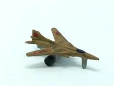 Micro Machines Funrise 1989 mini Soviet Fighter Jet brown camo CCCP 43 # 1