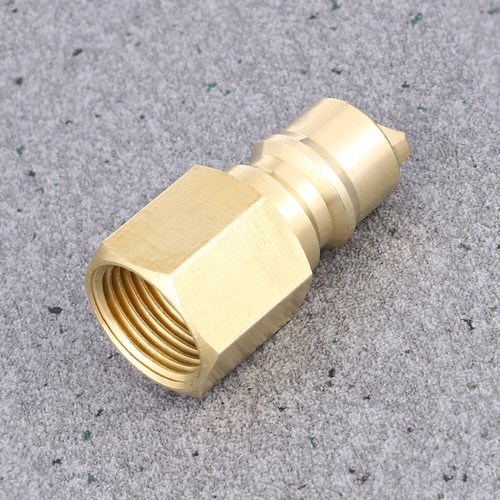 Gas Propane Hose Connector Brass Quick Coupler 3/8 Inch Shutoff Connector - Picture 6 of 11