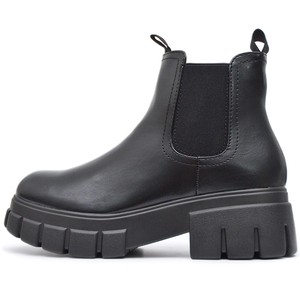 Damen Chelsea Plateau Ugly Boots Stiefeletten Profil Sohle Block Absatz |  eBay