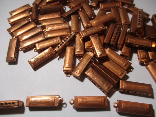 50 Armónico Vintage de Cobre 21x7x5 mm, Diseño de Cuentas Miniatura HRM - Imagen 6 de 8