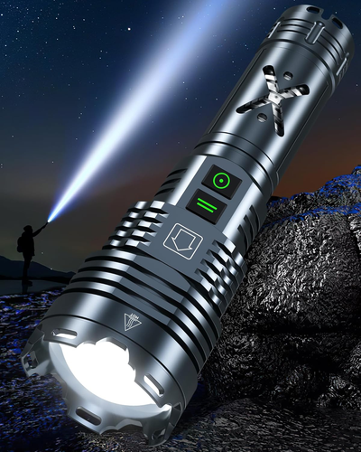 Super Bright 2500000 High Lumens Flashlights Rechargeable, Powerful LED Flashlig - Picture 1 of 7