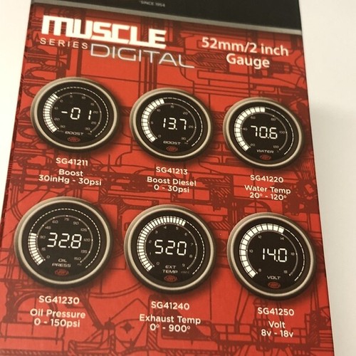 SAAS Muscle Digtal SG41250? Medidor de voltios 8-18 voltios negro 52 mm 2" - Imagen 3 de 5