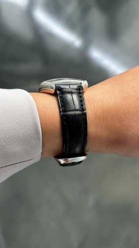 FRANCK MULLER 7502 Limited Edition 18k White Gold Pave Diamond Curvex Watch Gift - Picture 13 of 15