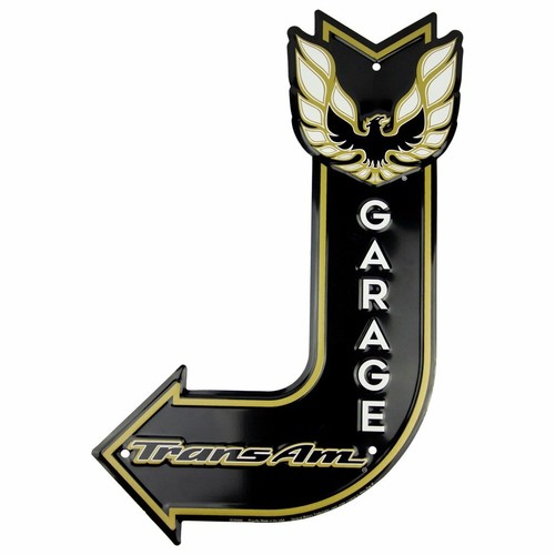 TRANS AM GARAGE J ARROW METAL EMBOSSED SIGN 11.5" X 17.5" LOGO MANCAVE - Picture 4 of 5