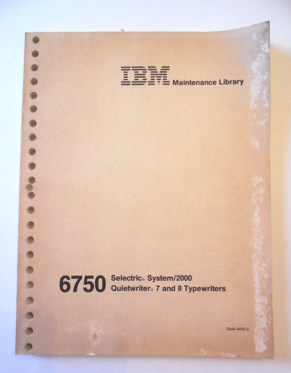 IBM SEハンドブック 1986 IBM 6750 Selectric System/2000 Quietwriter 7 8 Typewriters