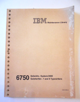 1986 IBM 6750 Selectric System/2000 Quietwriter 7 8 Typewriters