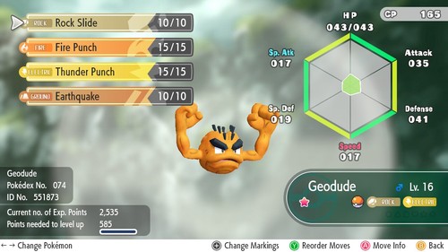 ⭐Brillante/No Brillante Alolan Geodude/Golem 6IV XL⭐Let's Go Pikachu/Eevee (💯Legal) - Imagen 3 de 21