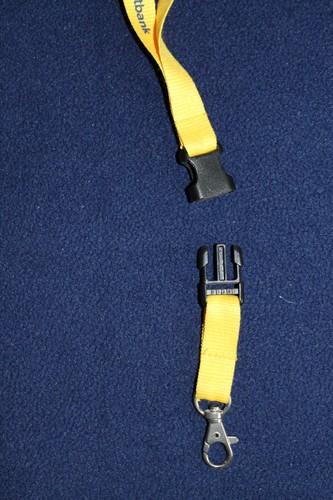 Schlüsselband mit Karabiner, Postbank | Neuwertig | ca. 45 cm Länge - Bild 3 von 5