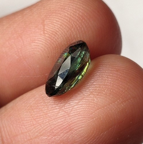 Teal Sapphire Natural Unheated Oval Cut Blue Green Sapphire Gemstone 2.55 Carat - Picture 4 of 5