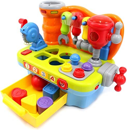 Toys for 2 Year Old Boy, Kids Tool Bench Toys for 1 Year Old Boys Musical - Picture 2 of 5