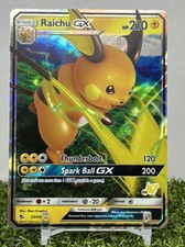 2019 Pokemon Hidden Fates Raichu GX 20/68 Pikachu Stamp 60 Ultra Rare Holo