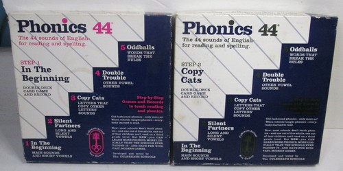 Vintage Phonics 44 Reading Records & Cards  1972 - Picture 1 of 2