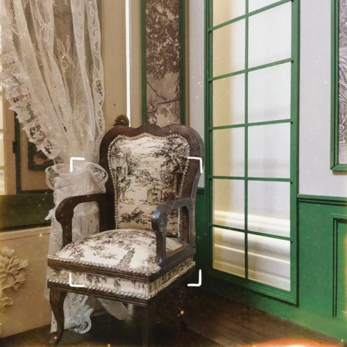 Puppenhaus Miniatur 1/6 Maßstab Möbel unvollendet Vintage Victoria Einzelsofa - Bild 5 von 5