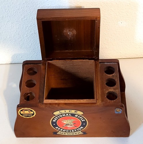 California National Rifle Association Member 6 Slot Pipe Rack and Humidor Box - Picture 6 of 10