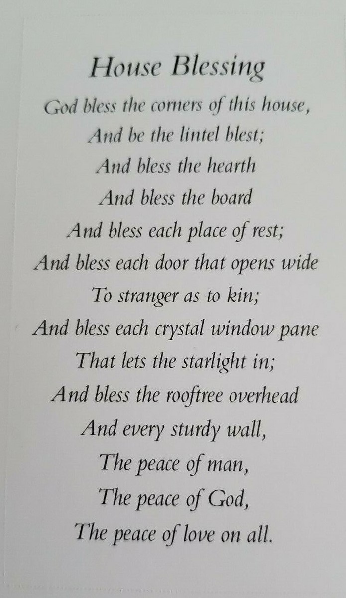 God Bless Your New Home' greeting card with St. Joseph keepsake 